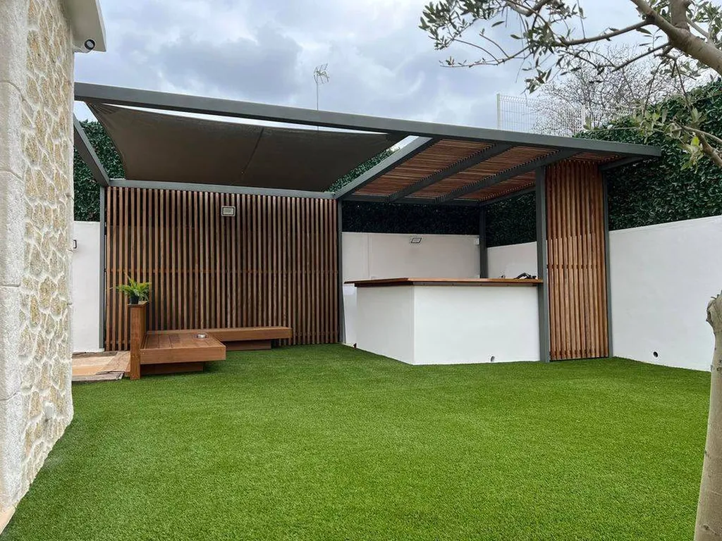 pergola sur mesure avec toile tendue aix en provence