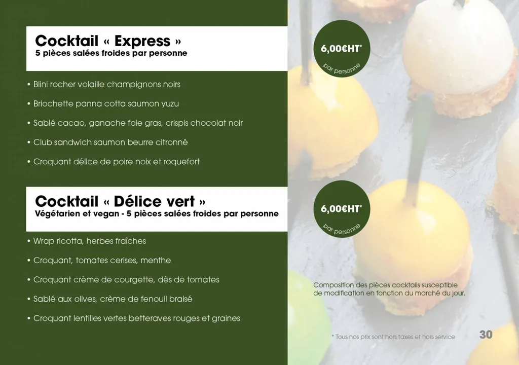 COCKTAIL DELICE VERT 5 PIECES