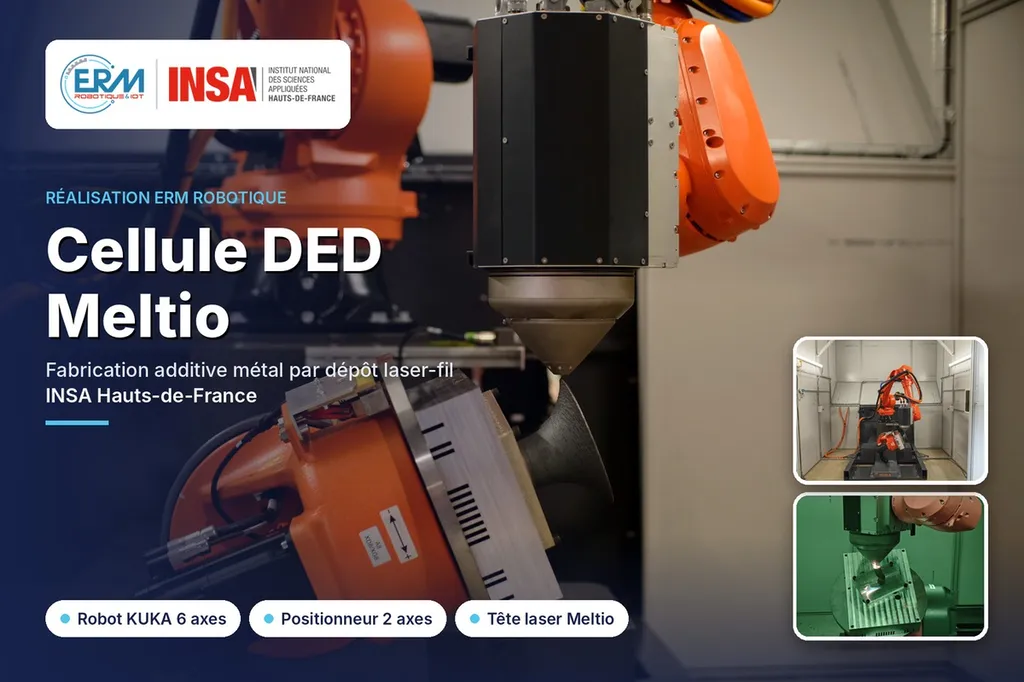 Cellule robotisée DED Meltio pour l’INSA Hauts-de-France par ERM
