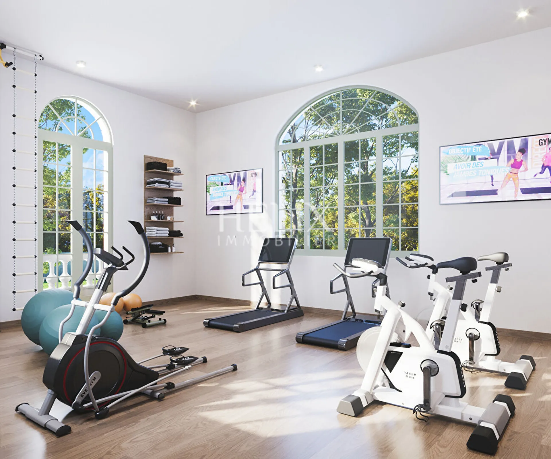 Dans un domaine résidentiel, entre nature et ville offrant des vues exceptionnelles sur l'ouest Parisien