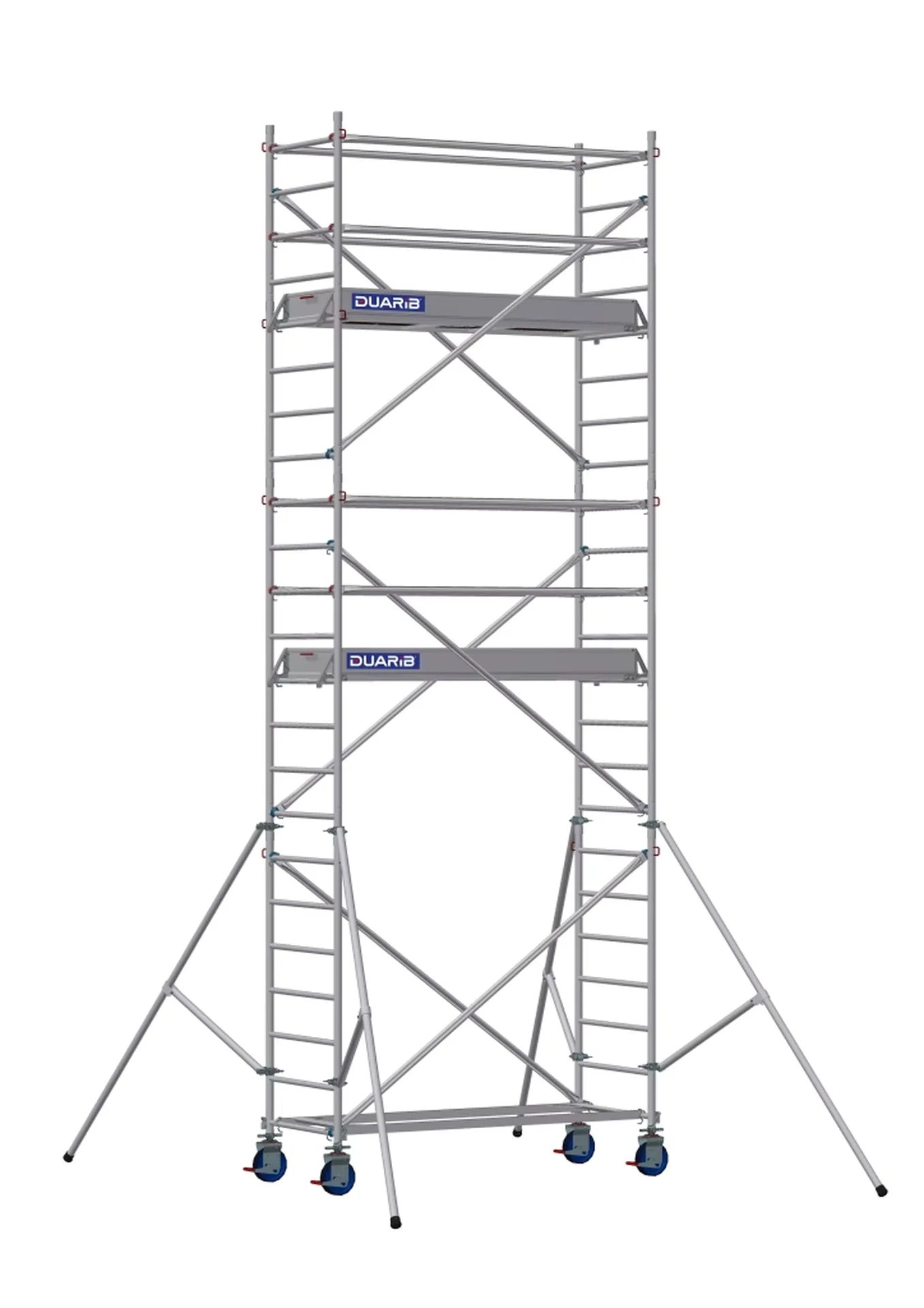 Optez pour l'excellence avec l'échafaudage roulant Docker 85 de Duarib, la solution compacte et sécurisée disponible chez Niveau4 pour tous vos chantiers exigeants en hauteur.