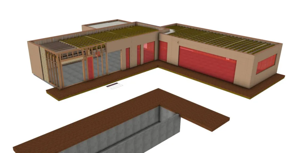 Construction d'une maison en ossature bois de 220 m² avec toit terrasse biosourcé à Toulon