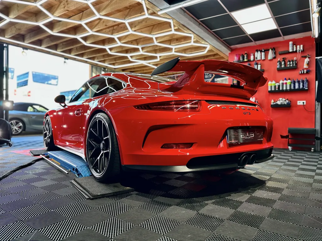 traitement céramique et protection PPF face avant porsche 991 GT3 sur lyon 