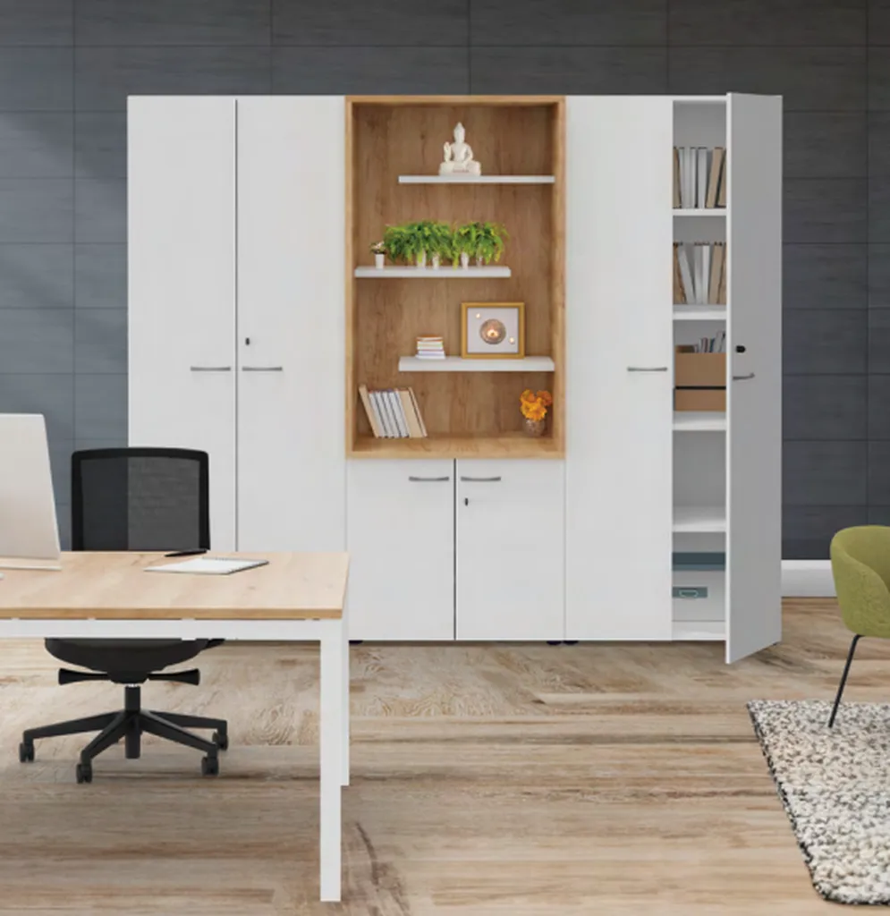 Armoire de Rangement Bois Mélaminé fabriquée en France Buronomic Alès et Nîmes