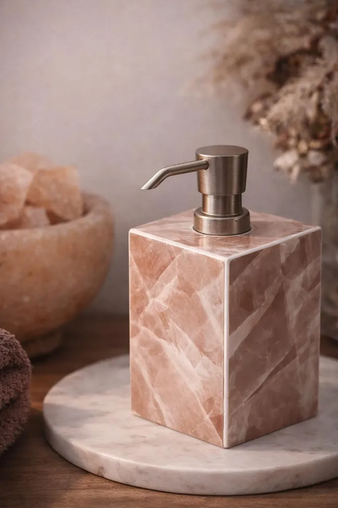 Création artisanale de distributeur de savon en céramique pour établissement