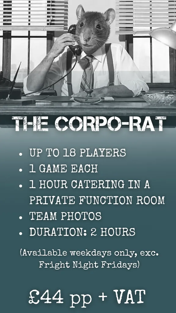 Book a Unique Team Building Experience - The Corpo-Rat Package!