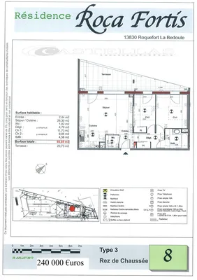 T3 neuf Roquefort la Bédoule