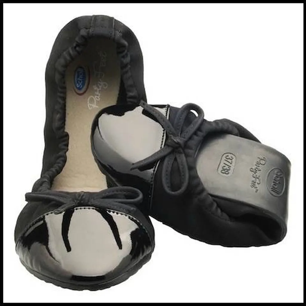 Ballerines nacrées noires pour un meilleur confort et un effet stylé assuré