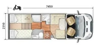 CAMPING CAR LIT JUMEAUX