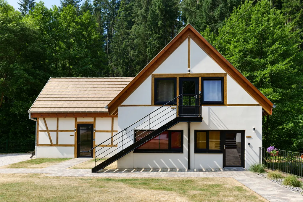 Gîte quatre personnes en Alsace avec salle de bain indépendante et jardin commun clos