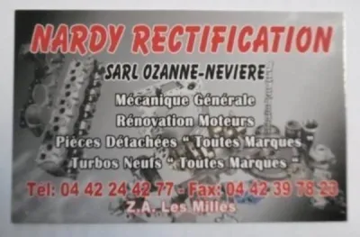 Rectification usinage Les Milles 13290. NARDY RECTIFICATION