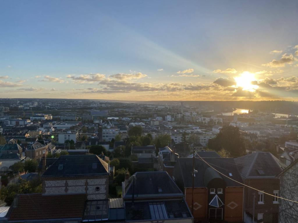 Vue dégagée sur Rouen 