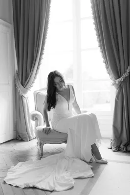 Romance and Refinement Unite: An Elegant American Wedding in a Historic Luxury Castle with outdoor ceremony in Normandy