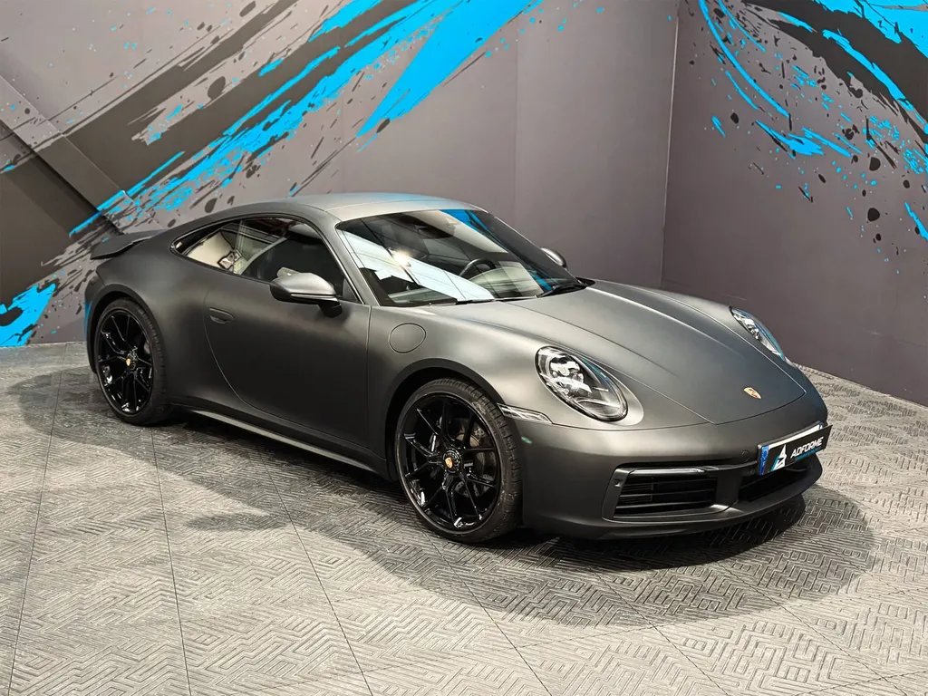 * Covering complet Porsche 911 992 Carrera noir mat de Bourgoin-Jallieu