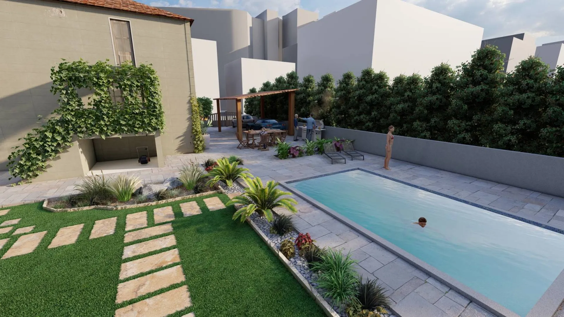 Conception 3D de jardin à Nice 