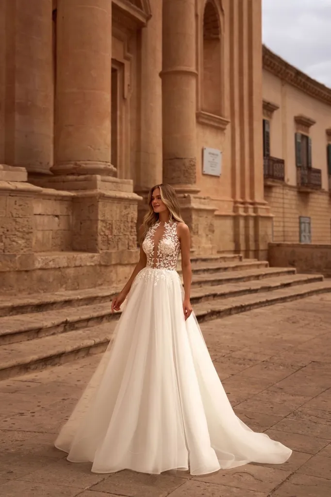 Robe de mariée trapèze en tulle Marseille centre ville 