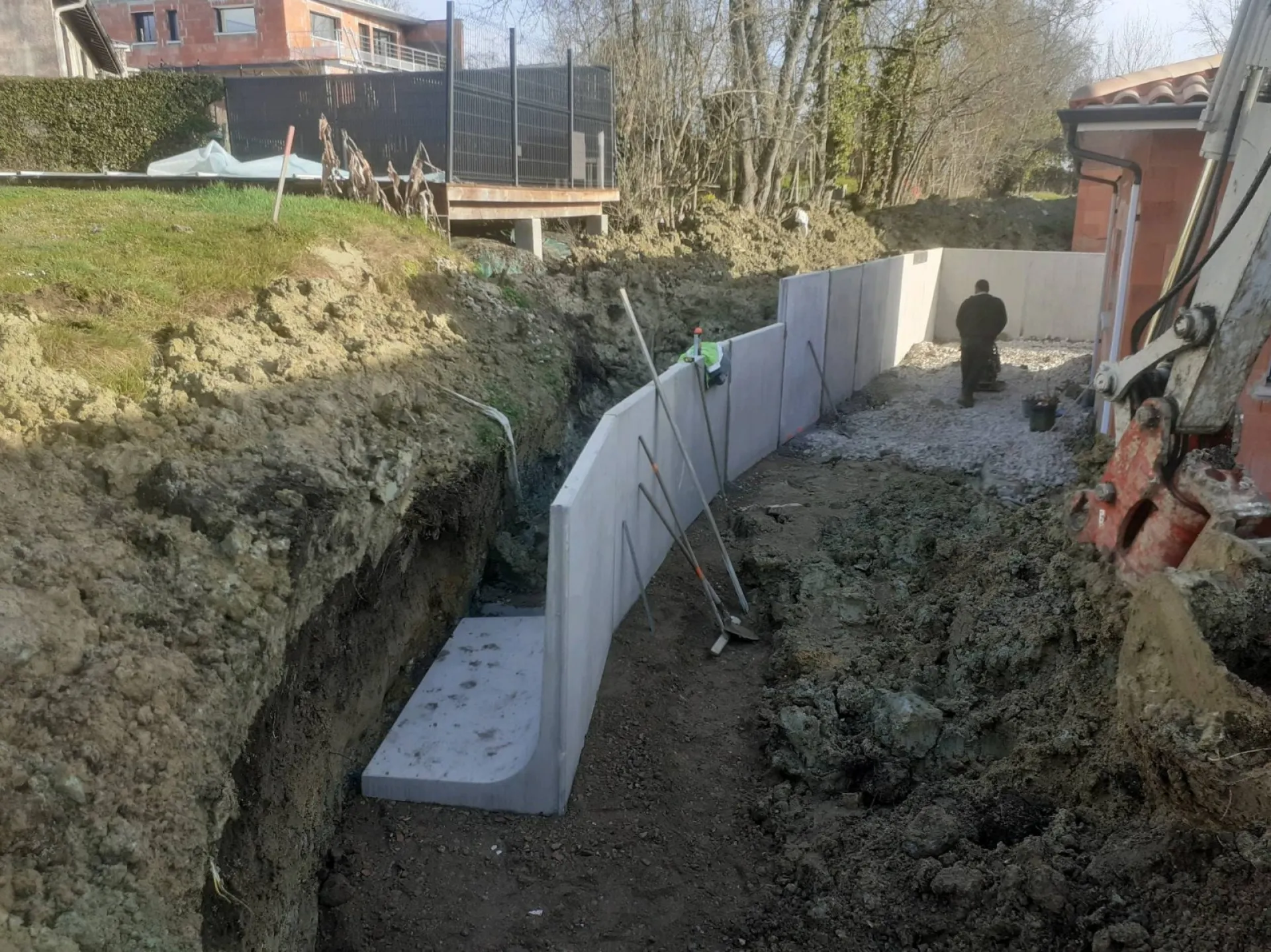 Création de soutènement en béton à Labrède au sud de Bordeaux