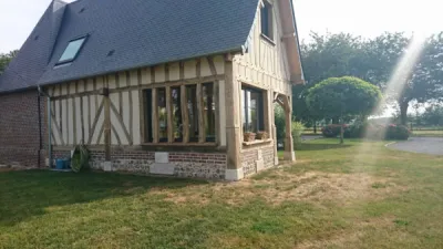 Extension colombage normand à  Pont Audemer proche Beuzeville dans l'Eure 27