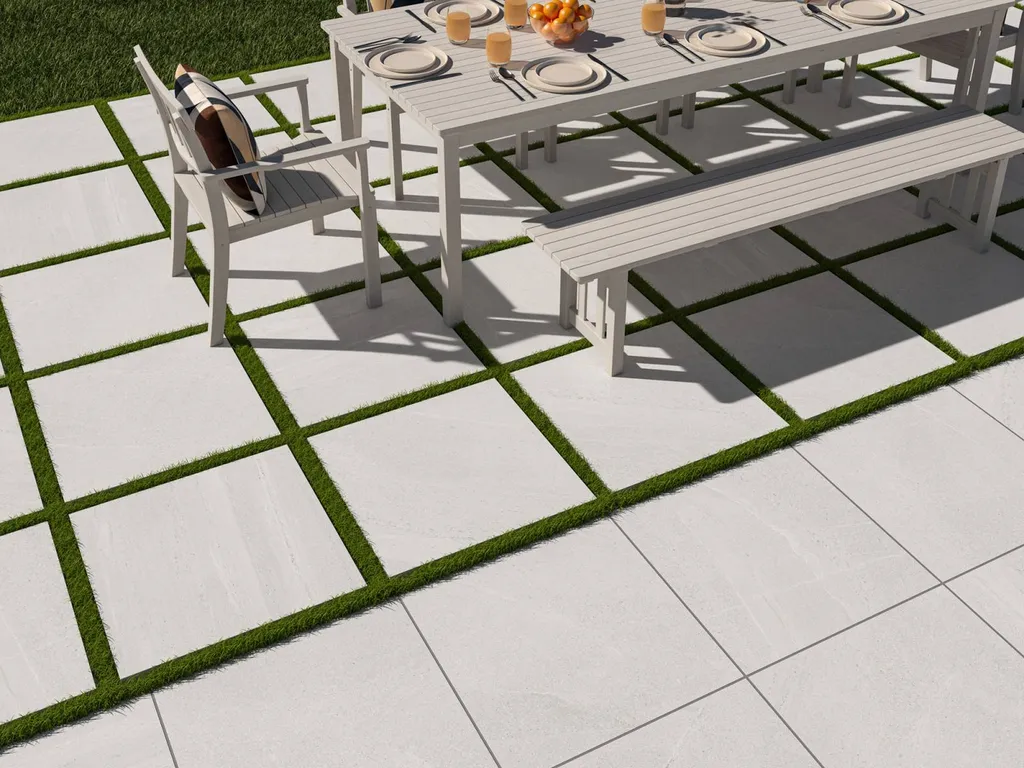 GRES CERAME EFFET PIERRE – USINE ECO CERAMIC - GAMME SPARTIA BLANCO