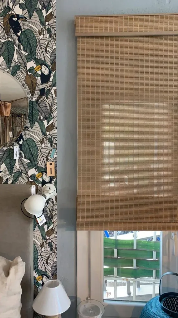 store bois tissé bateau