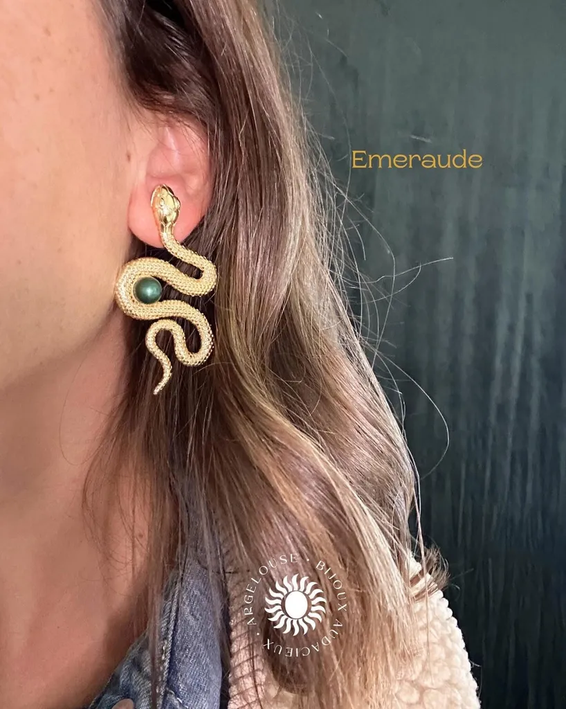 Boucles d’oreilles Serpent Argelouse près de Rouen
