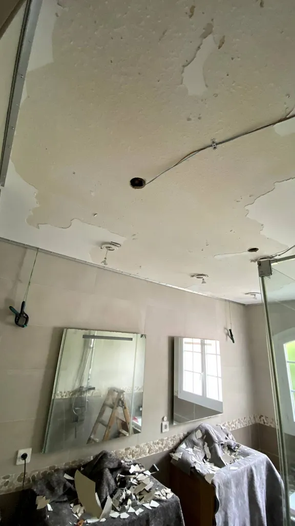 Comment réparer un plafond plâtre écaillé ? Grâce au plafond tendu BARRISOL ! Lacroix-Falgarde By Plafonds Tendus Occitans Boussens