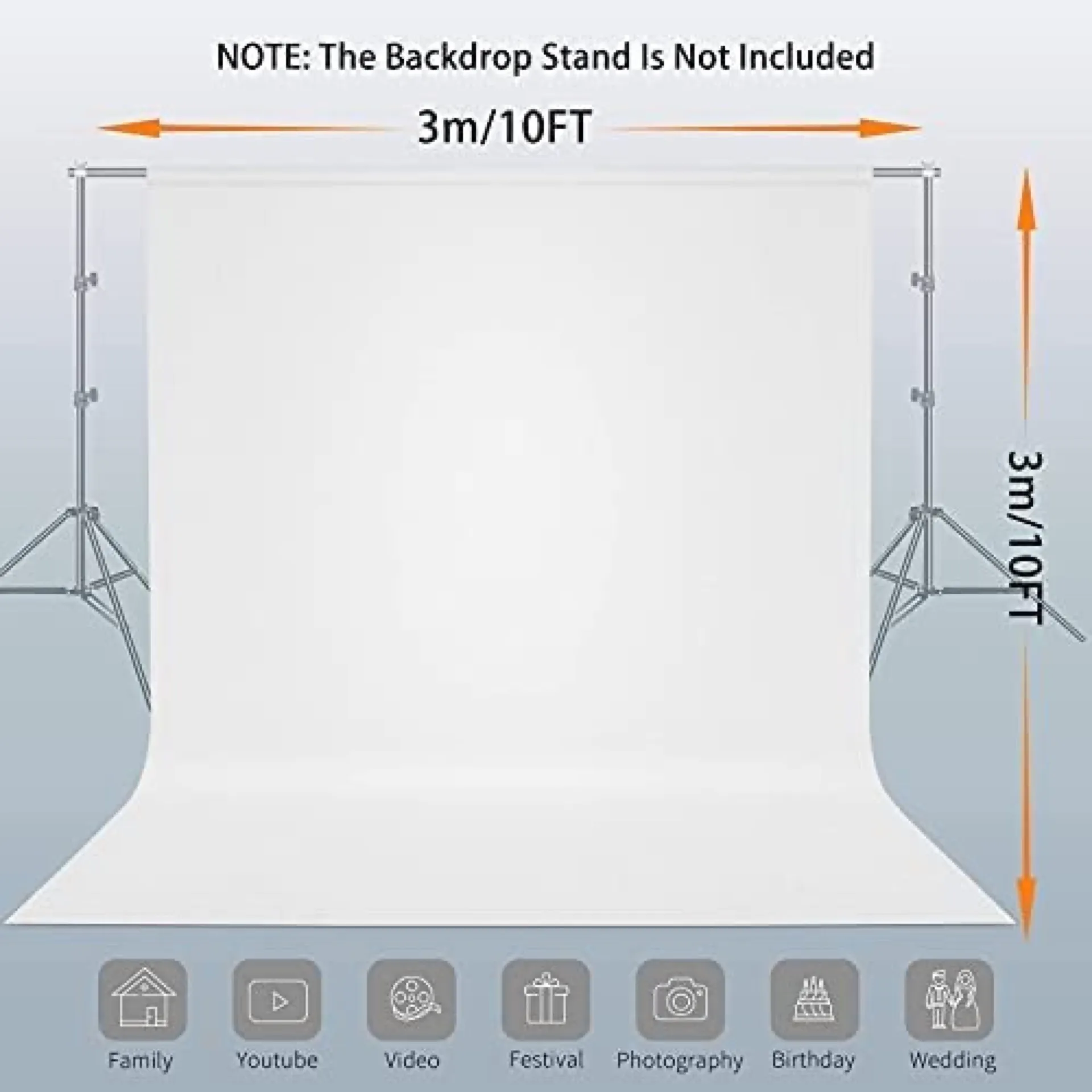 location toile de fond blanc à frejus dans le var