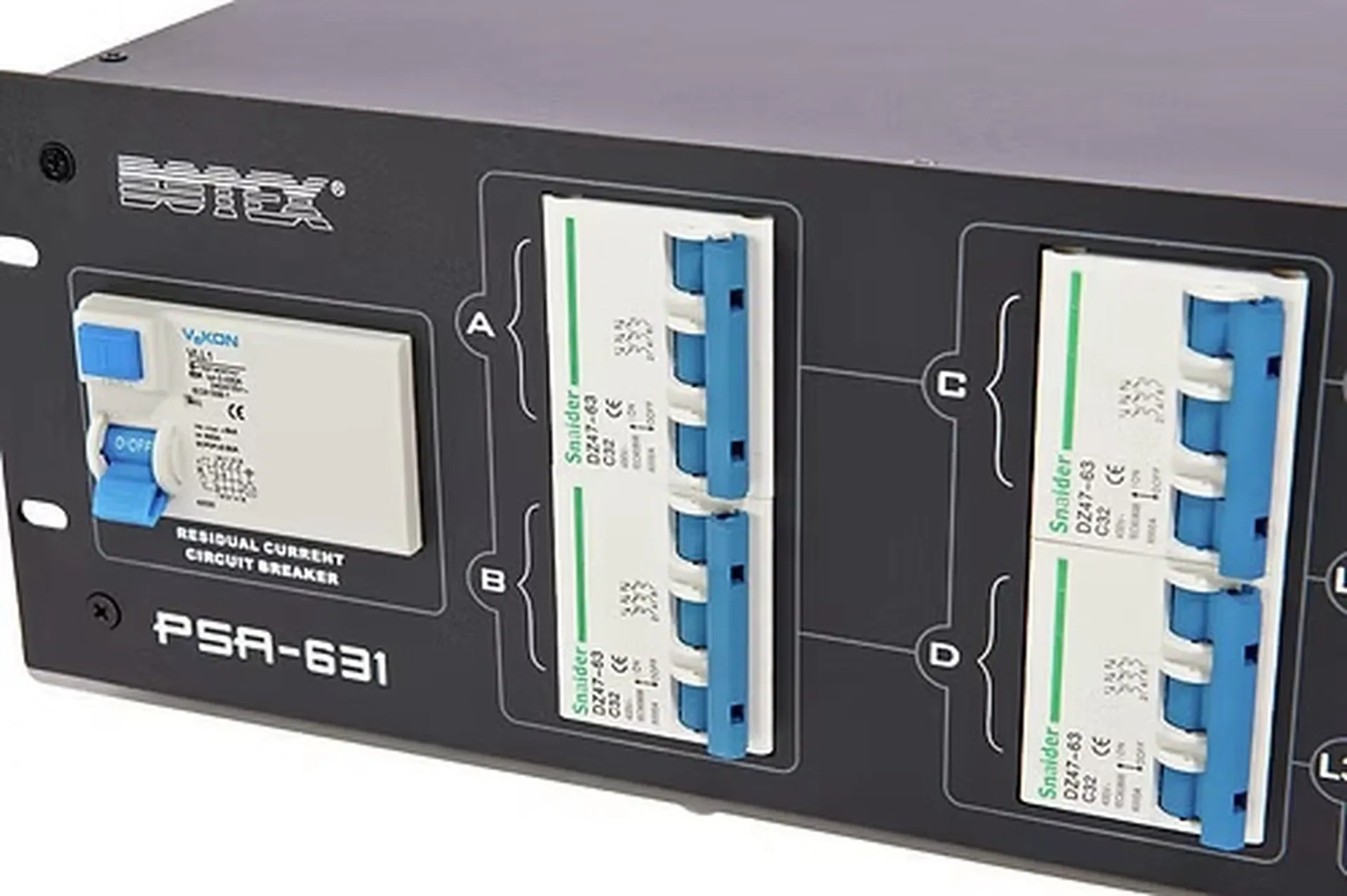 BLOC ALIMENTATION 63A TRI VERS 4X 32A TRI