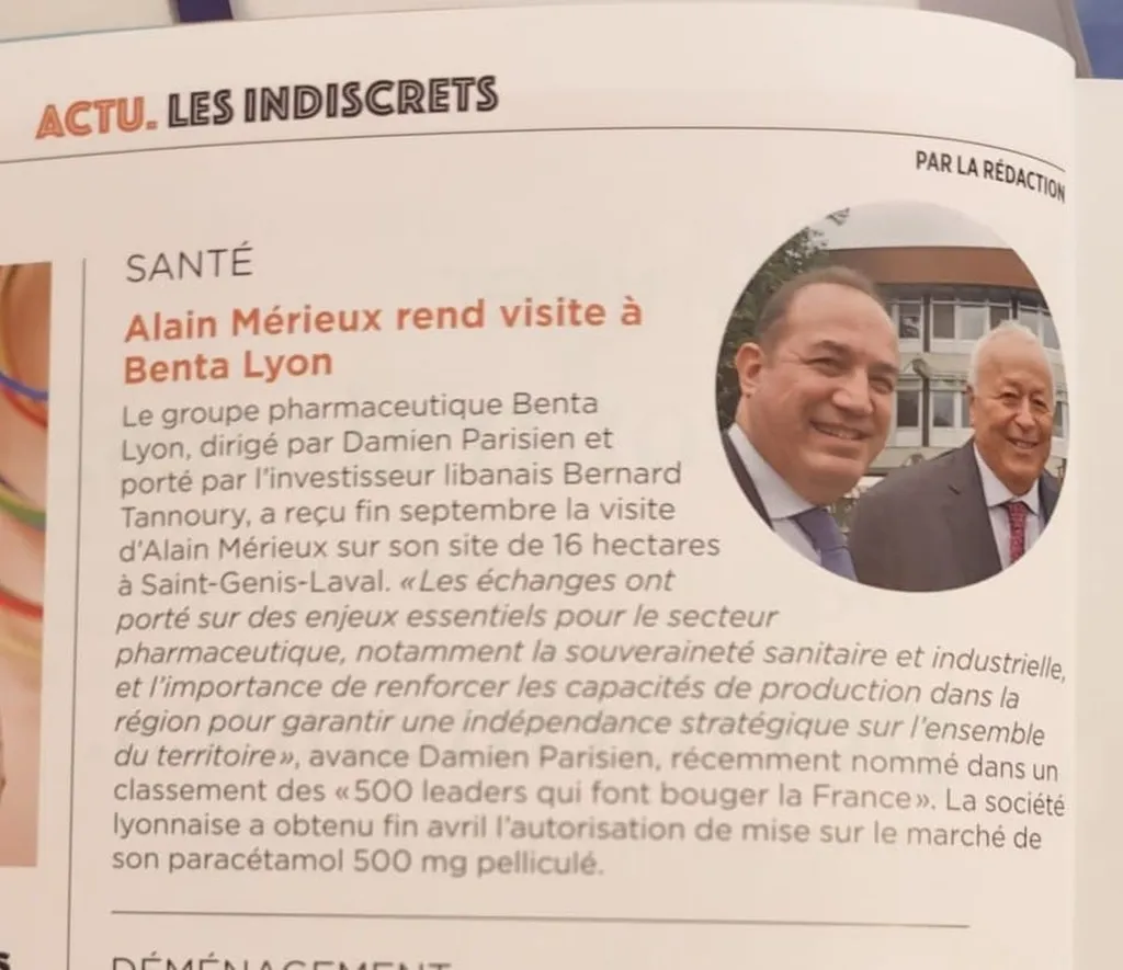 Bernard Tannoury et Damien Parisien reçoivent Monsieur Alain Mérieux pour des échanges stratégiques