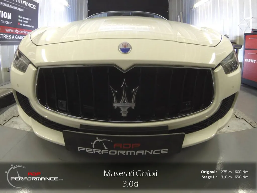 Reprogrammation moteur Maserati ghibli