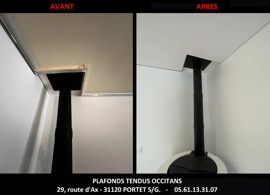 AVANT / APRES Plafonds Tendus Occitans Toulouse -  LHERM