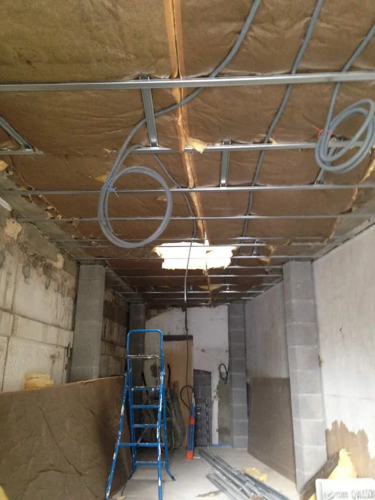 Rénovation d'un local commercial Salon de Pce - faux plafond toit terrasse