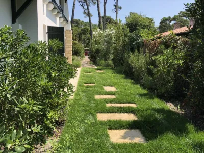 CRÉATION D'UN CHEMINEMENT DANS VOTRE JARDIN PAR LES PAYSAGES D'ANTOINE SUR LE BASSIN D'ARCACHON