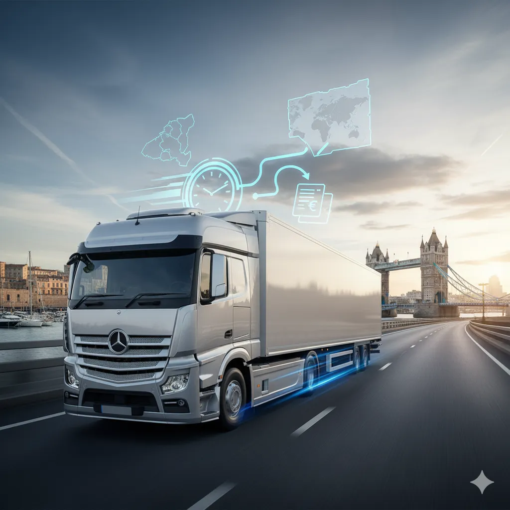 Devis instantané pour transport rapide de palettes 1500 kg Marseille-Londres avec prise en charge sous 2h après validation