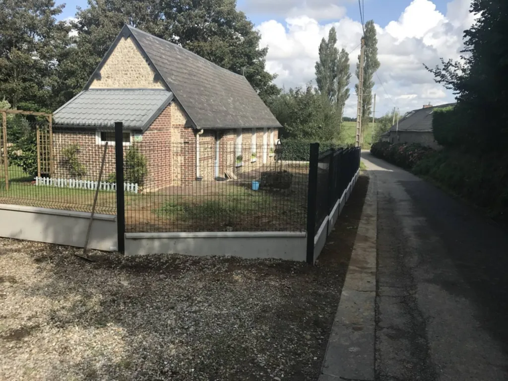cloture panneau rigide secteur saint jouin de bruneval