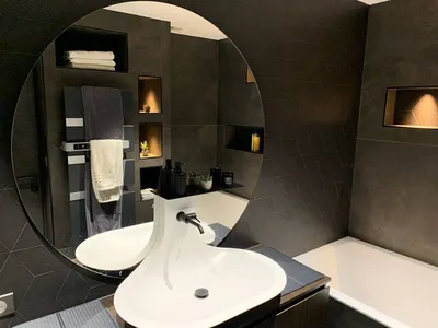 vasque à poser Cerasa avec miroir rond