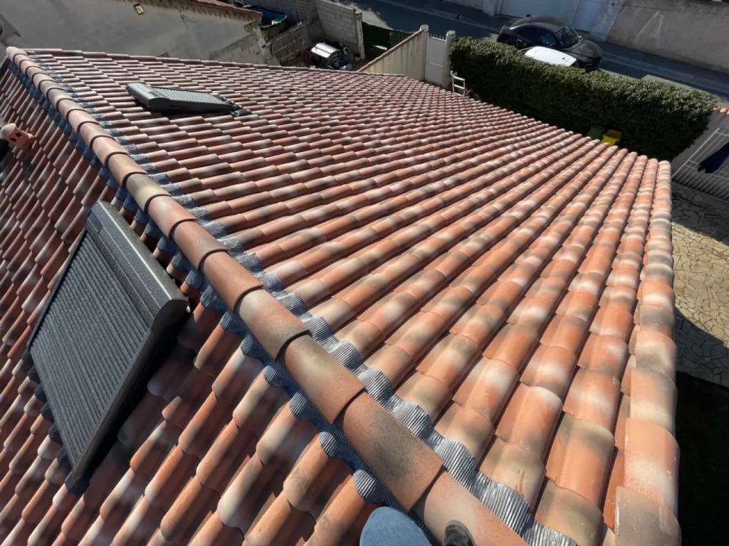 réfection de toiture type mecanique romane sur chateauneuf les martigues