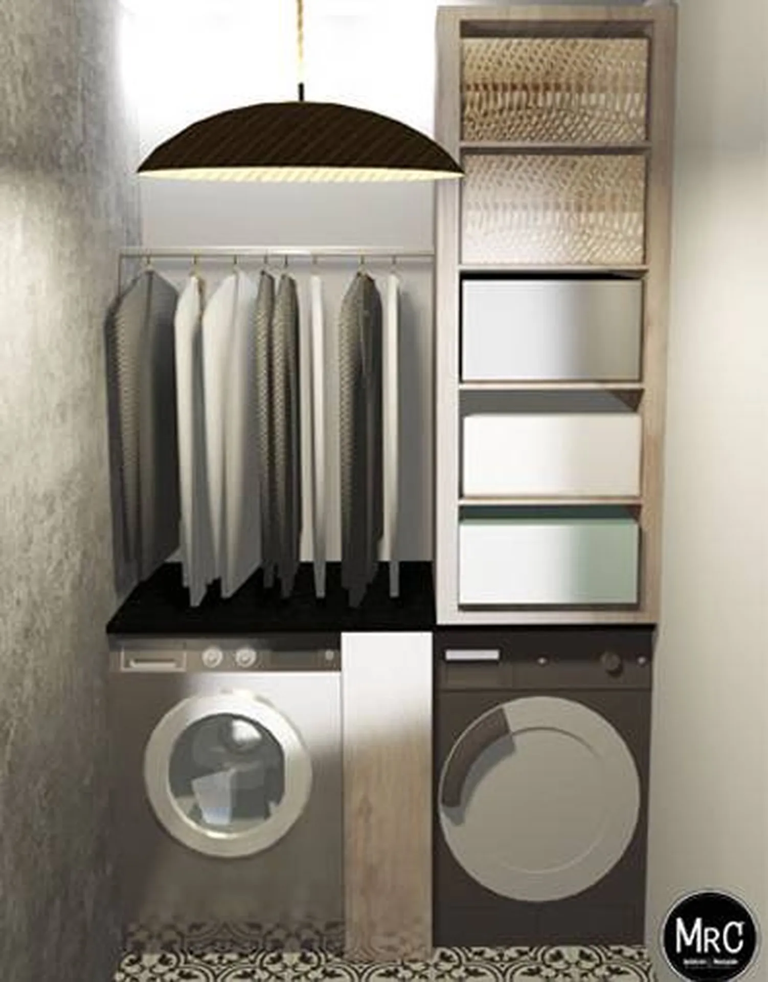 Travaux pour la création de votre buanderie à Puyricard dans un maison existante avec des architectes d'intérieur 13013