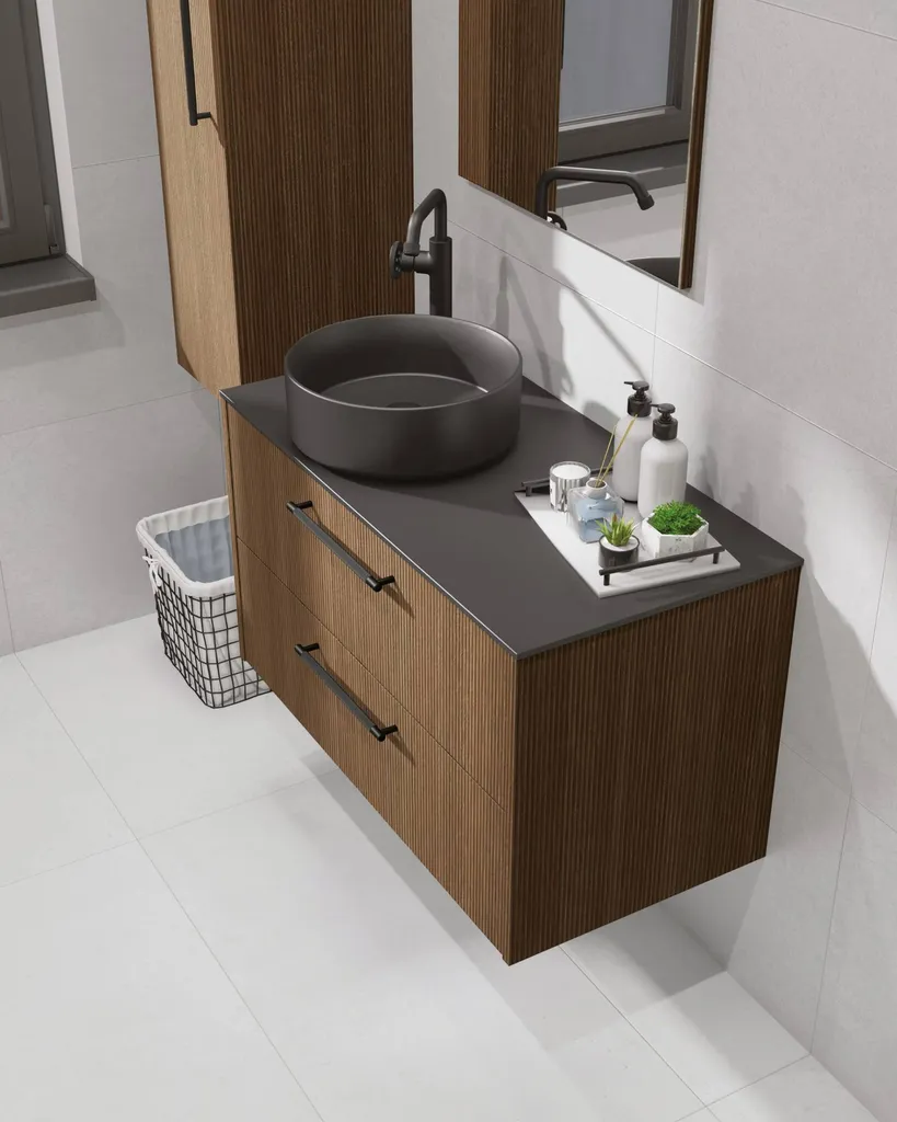 Petite salle de bain à Lyon : douche italienne & parquet