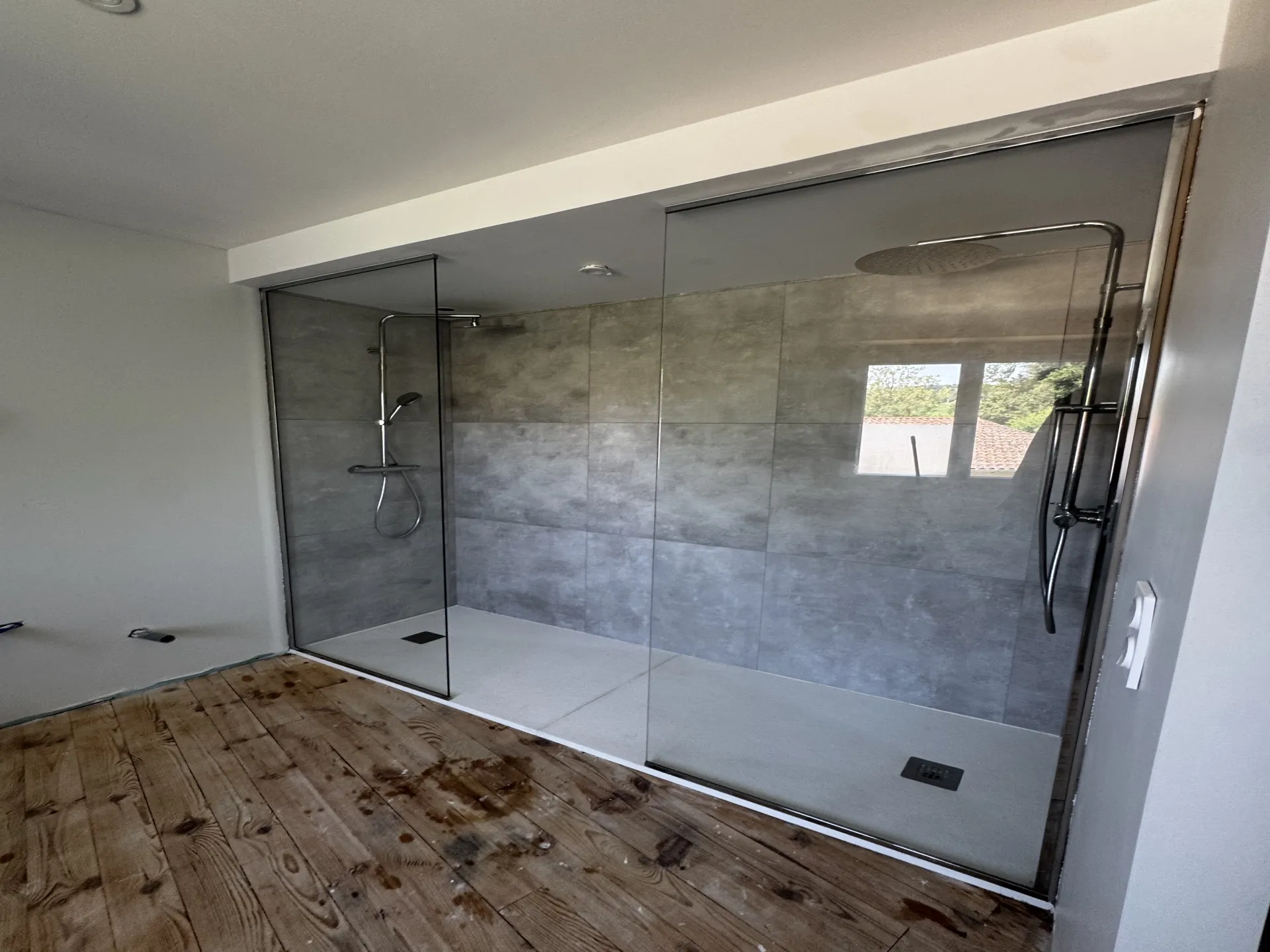 paroi de douche double à saint Martin en haut