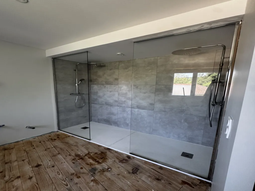 paroi de douche double à saint Martin en haut