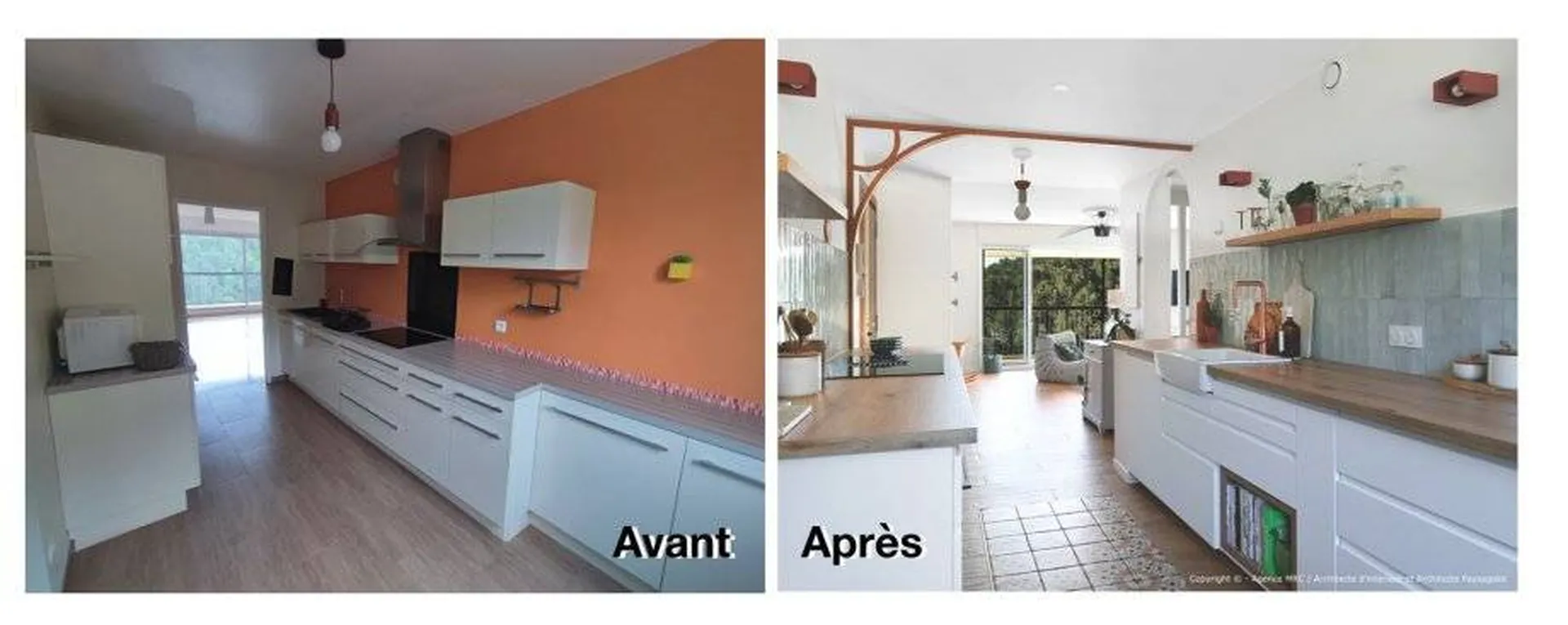 Avant / Après : rénovation complète d’une cuisine à Marseille 13008 par un architecte d’intérieur