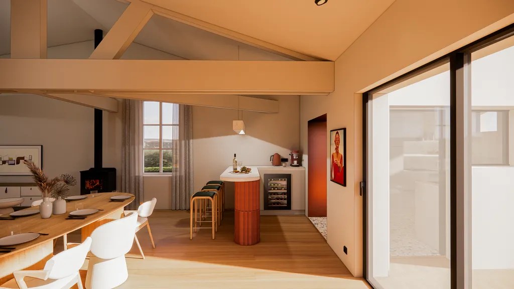 Bar tendance sur mesure à la maison à Bordeaux par décoratrice d'intérieur