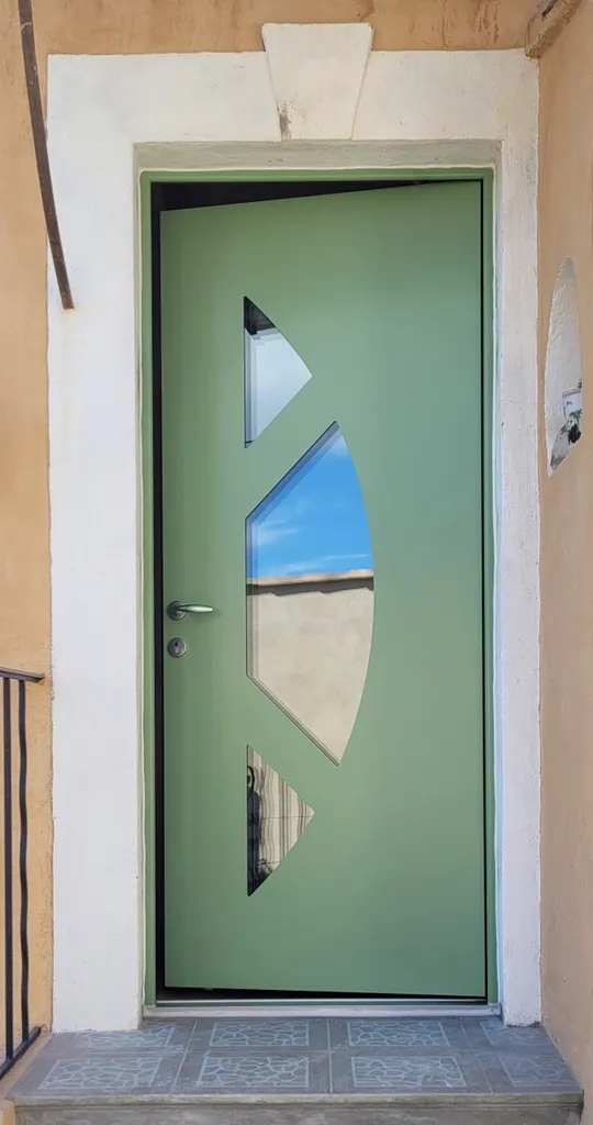 Porte d'entrée RAL 6021S pose à Antibes 06