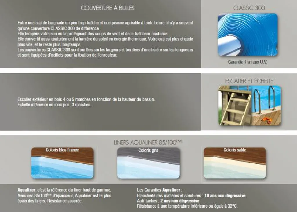 Equipements communs pour piscine bois PREMIUM proposé par Aquarev'Piscines à Vinon sur Verdon 83560