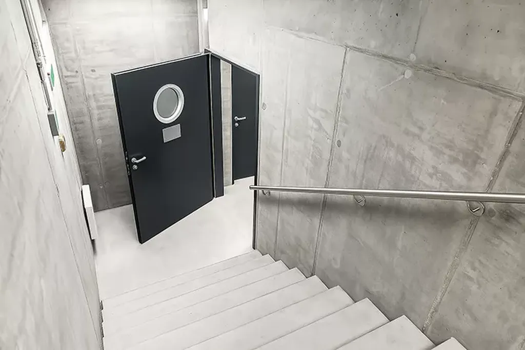 Porte blindée technique anti-effraction, pare-balles, coupe-feu