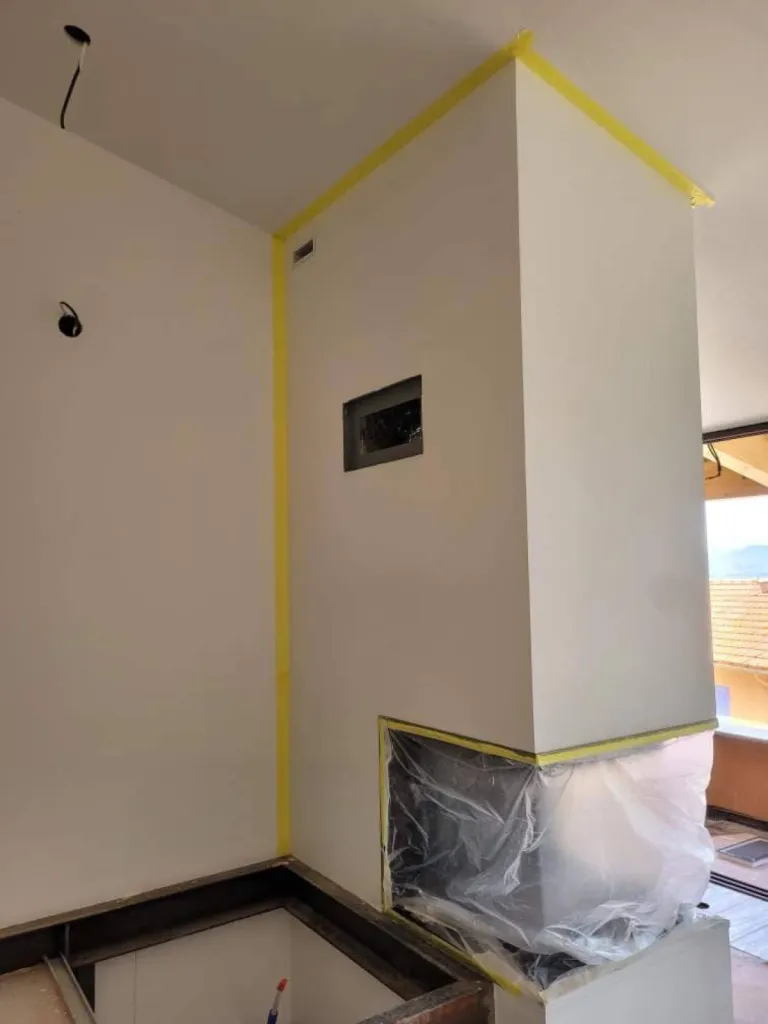 Cheminée avant la pose du Metaldeco