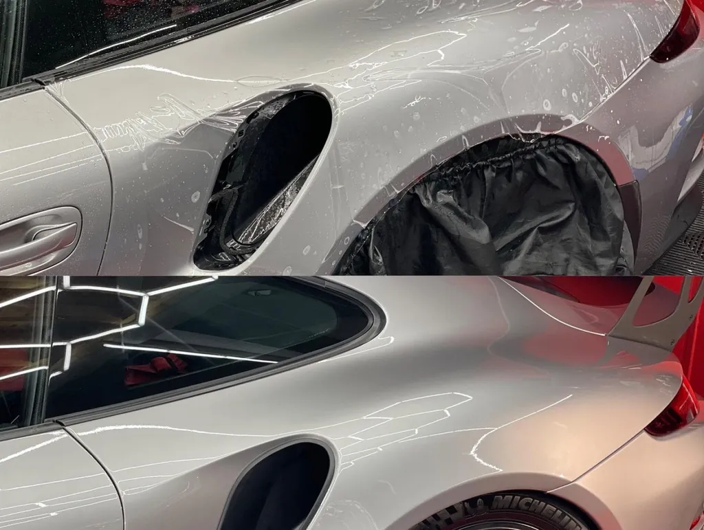Protection automobile carrosserie paint protection film PPF Porsche 991 GT3 RS sur Lyon 