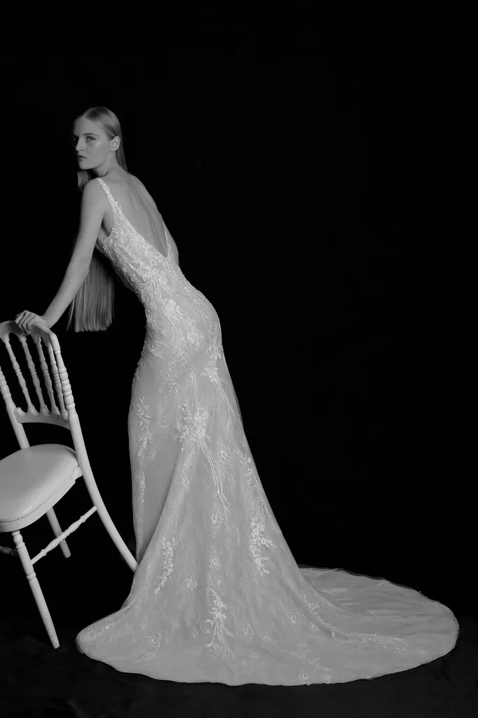 Robe de mariée sirène sexy avec fente Marseille