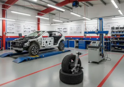 Montage pneus été et équilibrage complet sur citadine à Vallauris, service rapide Carrosserie Liberali